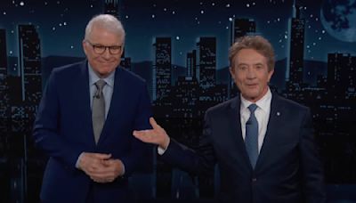 Steve Martin Interrupts Martin Short on First Night Guest Hosting for Kimmel