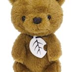 日本進口 可愛熊仔葉子小熊動物偶絨毛娃娃擺件裝飾品送禮禮物 6667c
