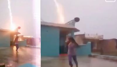 Bihar Girl’s Close Shave With Lightning While Shooting Rooftop Video Goes Viral