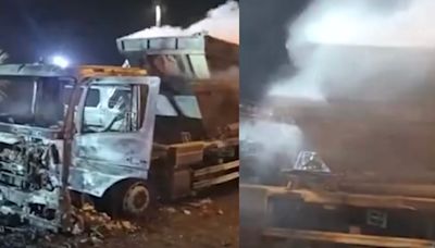 San Miguel: Camión recolector de basura se incendia y causa congestión vehicular en Costa Verde