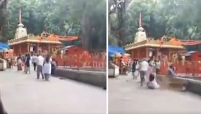 Dramatic Video! Woman Injured As Huge Tree Branch Falls On Her Head At AP's Tirumala Temple