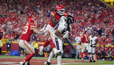 Patrick Mahomes' advice to Ravens' Isaiah Likely after overturned TD: 'He's got to wear white cleats next time'