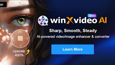 送出 WinXVideo AI 2.0 限免版 強大影片轉檔功能 AI 畫質強化