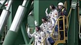 Russia launches one-man, two-woman crew to space station