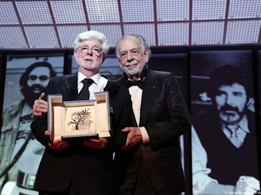 坎城閉幕》喬治盧卡斯獲榮譽金棕櫚「獎盃忘了拿」 柯波拉緊擁超感人