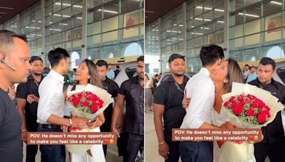 Man's Beautiful Gesture To Welcome His Fiancée At Airport is Too Cute to Miss - News18