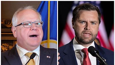 What polling shows about Tim Walz approval from voters compared to JD Vance