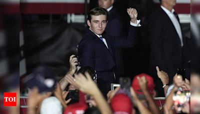 Watch: Barron Trump gets standing ovation at Trump rally in Florida - Times of India