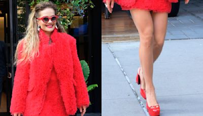 Rita Ora Channels ‘Queen of Hearts’ in Red Heels While Promoting ‘Descendants: Rise of the Red’ in New York