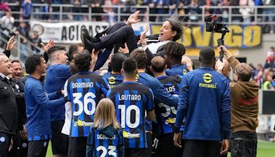 Inter de Milán celebra el título de la Serie A