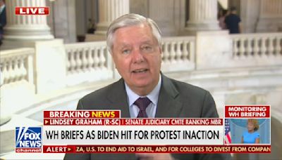 Lindsey Graham Rips Biden for Being ‘Afraid’ of Protesters and the ‘Hamas Wing of the Democratic Party’