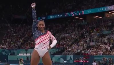 Jordan Chiles Winked at Camera During Electric Floor Routine