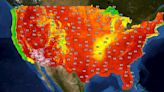 Map shows hottest areas in the US as record temperatures recorded