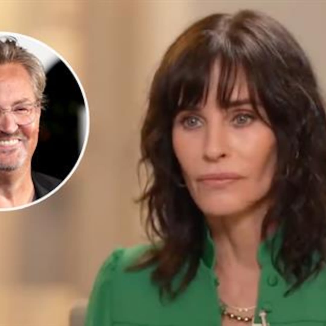 Courteney Cox Says Late 'Friends' Co-Star Matthew Perry Still “Visits” Her - E! Online