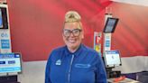 Aldi staff member in County Durham celebrating 25 years at company