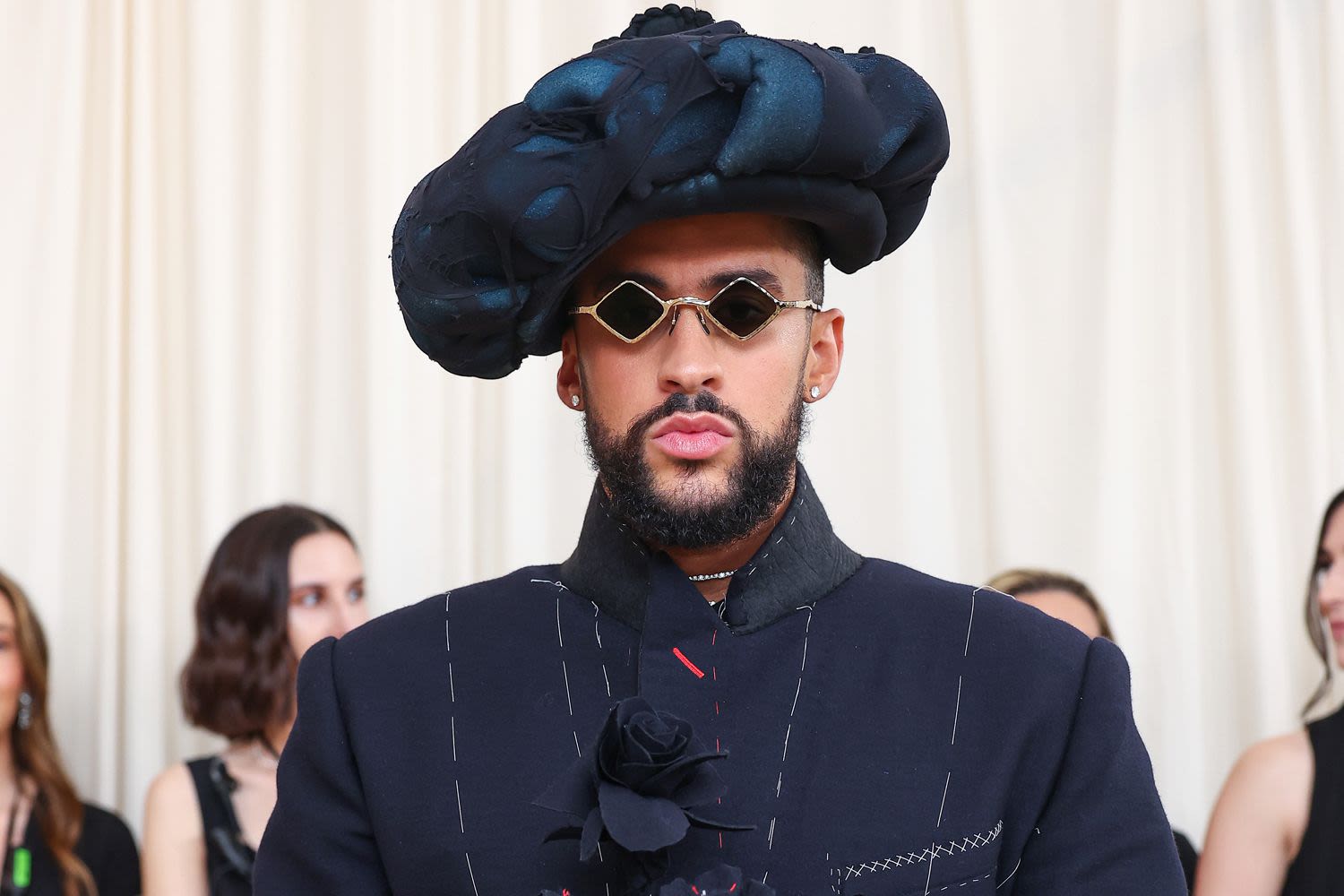 Bad Bunny Brings a Bouquet to the 2024 Met Gala Featuring the Same Flower Sleeping Beauty Pricked Her Finger on