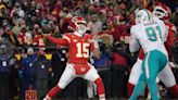 NFL wild card: Controversial roughing penalty on hit of Patrick Mahomes extends Chiefs TD drive vs. Dolphins