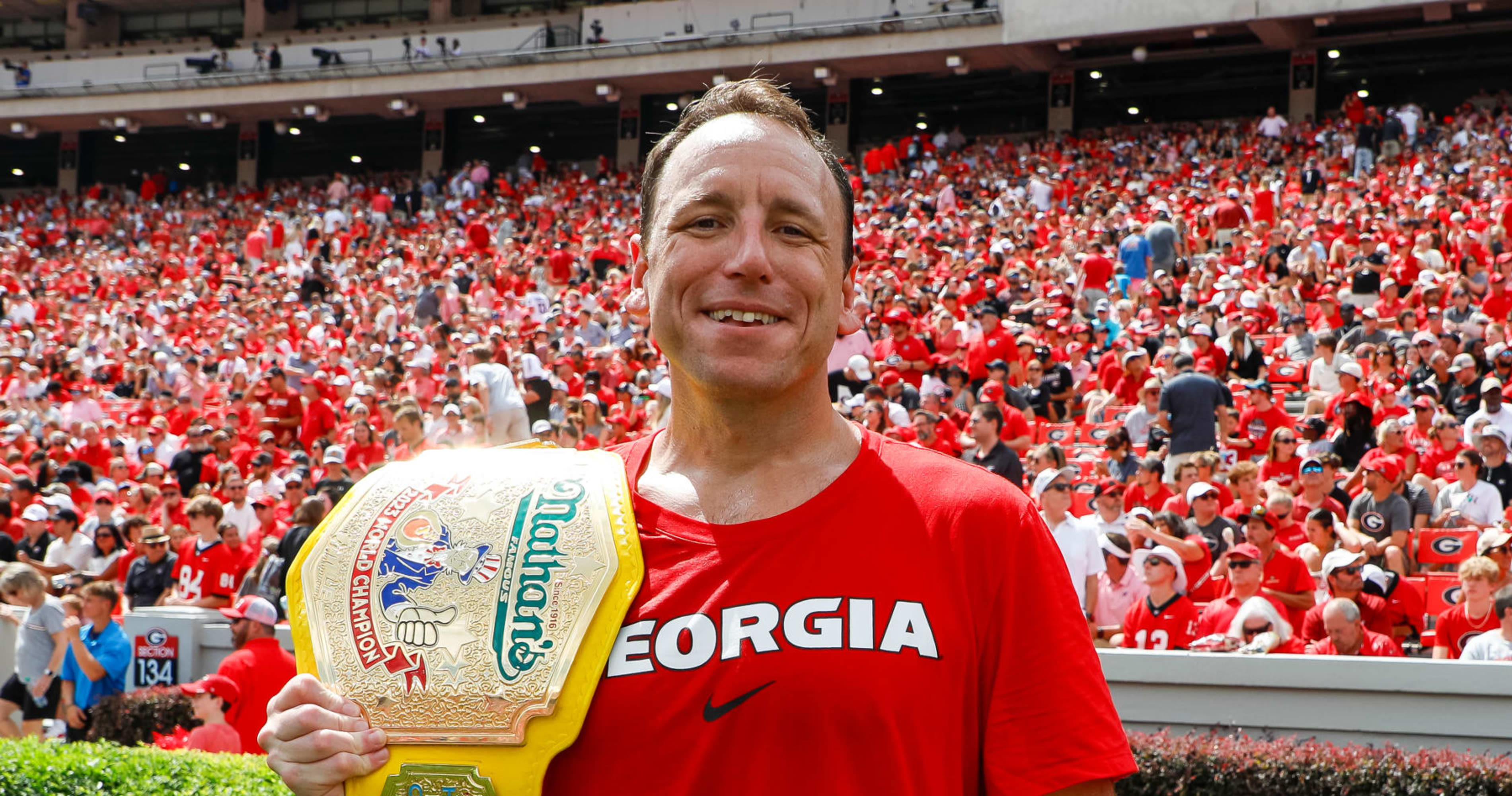 Video: Joey Chestnut Eats 4 Pints of Ice Cream in 1 Minute at Toledo Mud Hens Game