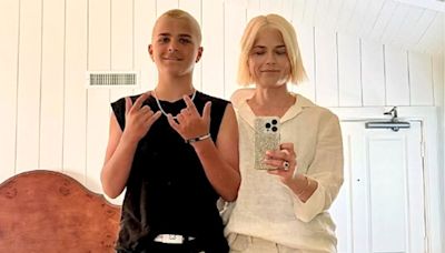 Selma Blair's Son Arthur, 13, Looks All Grown Up and Just Like Mom with Bleach Blonde Buzzcut