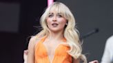 Sabrina Carpenter Channels Y2K Pop Star Style in an Orange Roberto Cavalli Minidress