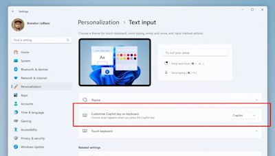 微軟將在接下來的Windows 11更新，讓使用者能自訂Copilot按鍵對應功能
