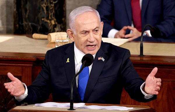 'Chickens for KFC': Netanyahu rips cease-fire activists in speech to Congress as Tlaib silently protests