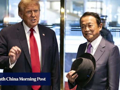 Trump meets with Japan’s former prime minister Aso in New York