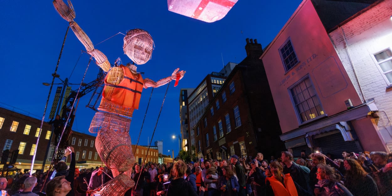 25ft Puppet Roams The Streets Of Norwich To Launch Norfolk & Norwich Festival 2024