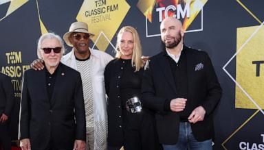 John Travolta, Samuel L. Jackson, Uma Thurman reunite at 'Pulp Fiction' celebration