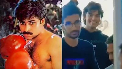 Akira Nandan gets mobbed by fans as he watches Pawan Kalyan's Thammudu re-release. Watch