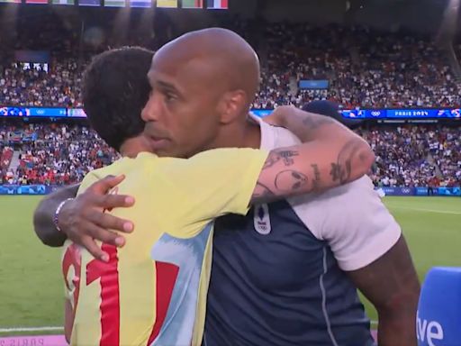 Devastated Thierry Henry interrupts live TV interview to congratulate Spain star