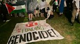 Pro-Palestine demonstrators gather after UT Austin commencement