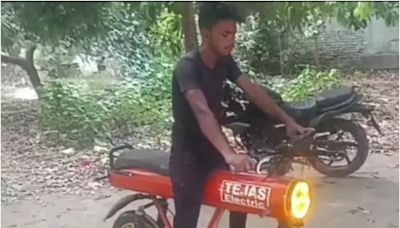 Meet Mohammad Riyaz, Car Wash Attendant From Bihar Who Built Eco-friendly Bike Using Scrap