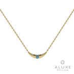 ALUXE 亞立詩 藍色托帕石 10K金 寶石項鍊 藍寶石之眼 迪士尼 阿拉丁系列 NNDA001