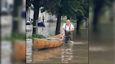 Waterville dentist uses canoe to keep his practice afloat during flood