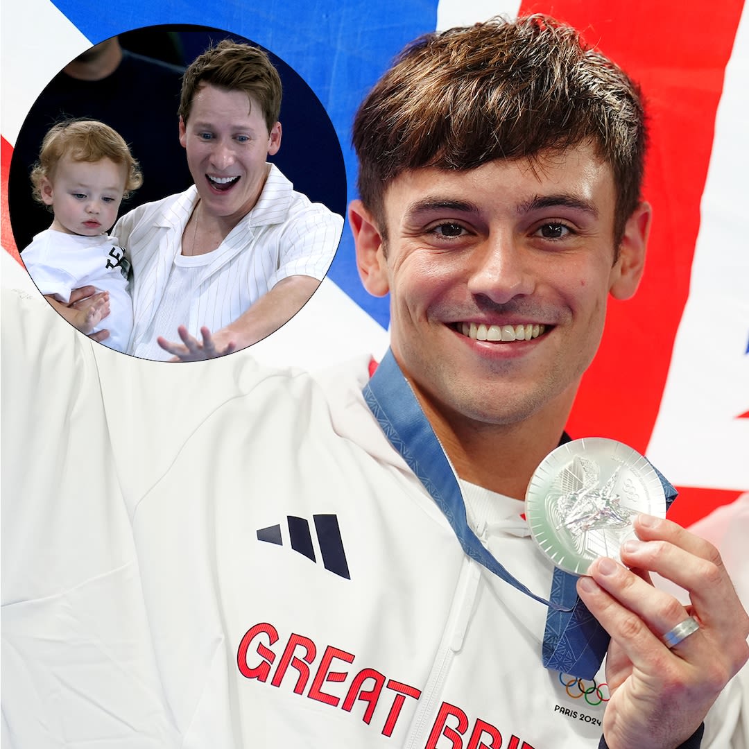 Tom Daley’s Son Phoenix Makes a Splash While Interrupting Diver After Olympic Medal Win - E! Online