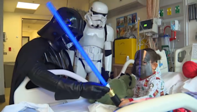 Star Wars characters visit young patients in Long Beach