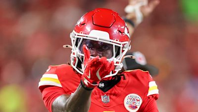 Xavier Worthy scores twice, Chiefs hang on by a toe for huge opening game win over Ravens