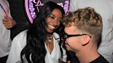 Simone Biles enjoys the Olympics after party with Leon Marchand