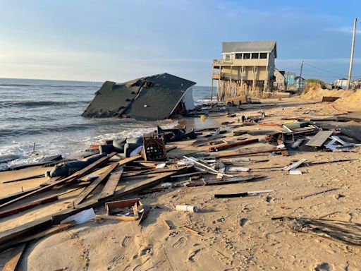 Sixth Outer Banks house collapse since 2020: Photos capture damage as erosion threatens beachfront property