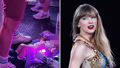 Viral photo appearing to show baby lying on the floor of Taylor Swift concert sparks outrage