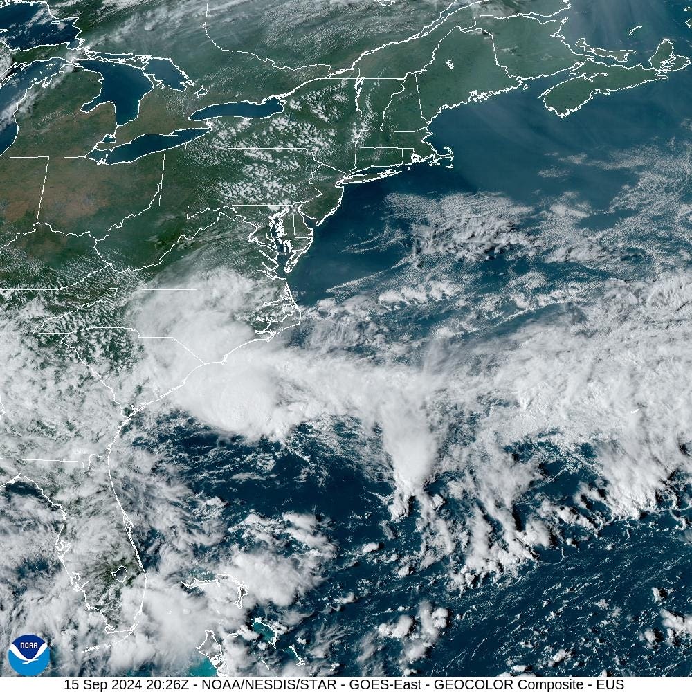 Tropical storm warning issued for Carolinas as potential cyclone swirls off the coast