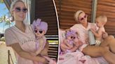 Paris Hilton and daughter London, 6 months, match in pink during family vacation to Hawaii