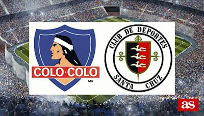 Colo Colo vs Deportes Santa Cruz: estadísticas previas y datos en directo | Copa Chile Easy 2024