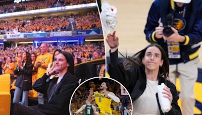 Caitlin Clark got Pacers fans fired up before Tyrese Haliburton led wild overtime win over Bucks