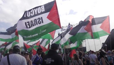 From Palestine to Gail Platt - The flags of Glastonbury 2024