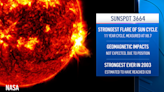 Strongest solar flare seen in current cycle reported Tuesday
