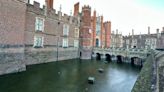 Hampton Court moat freezes for first time in a decade, with more snow on way