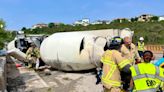 1 injured after cement truck rollover crash in Lakeway