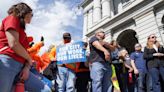 PHOTOS: Union members rally at Colorado Capitol over labor bills vetoed by Gov. Polis
